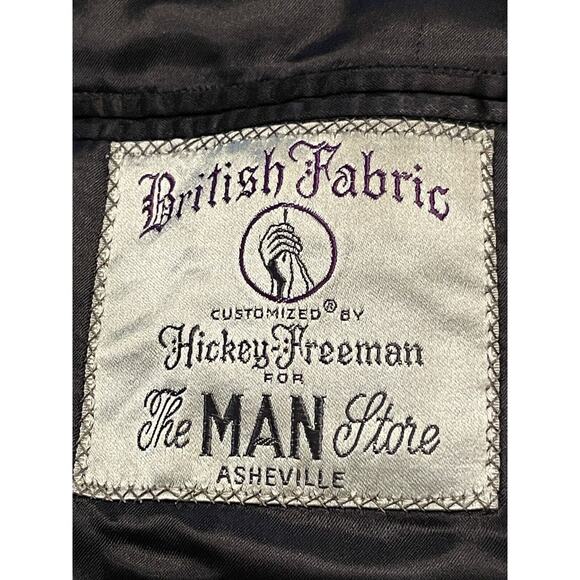 Vintage Hickey Freeman Asheville Wool Over Coat Car Trench Gray Windowpane - Picture 2 of 14